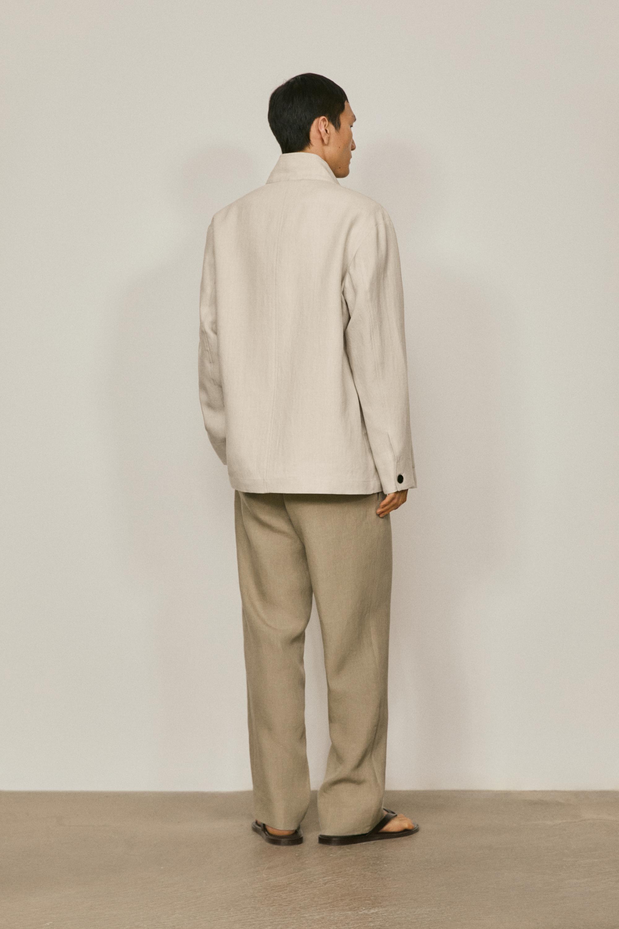 High neck linen jacket - LIMITED EDITION
